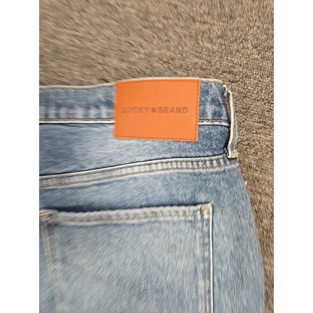 Lucky Brand Zoe High Rise Straight Jeans Womens 14/32L Blue Studded NWT - Picture 6 of 11